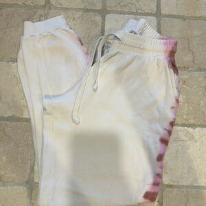 Strut this brand. Super comfy jogger/sweats Pink, terracotta tie dye & White